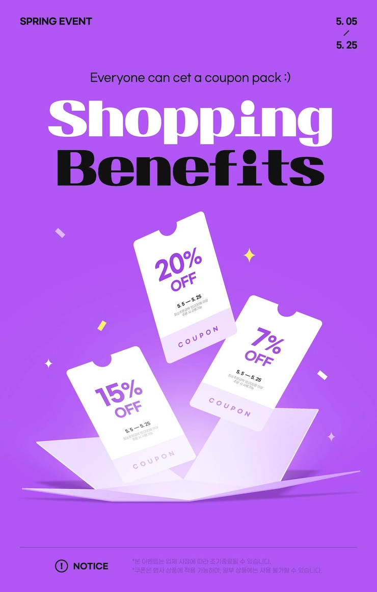 PSD colorful coupon promotion