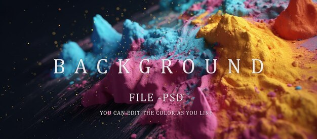 Colorful crayon powder background