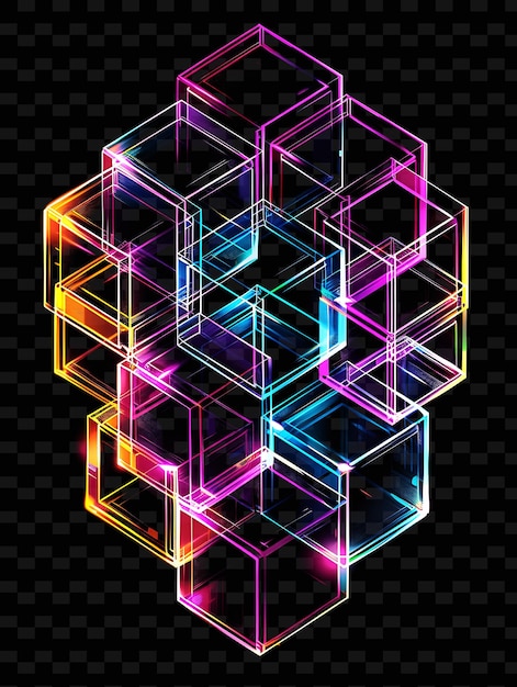 PSD un cubo colorato con la parola cubi su di esso