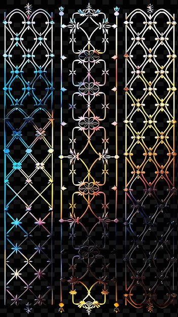 PSD a colorful design of a gate with many colors