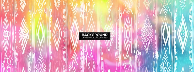PSD a colorful design is displayed on a black background