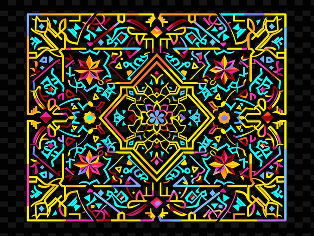 Un disegno colorato in un mosaico di fiori
