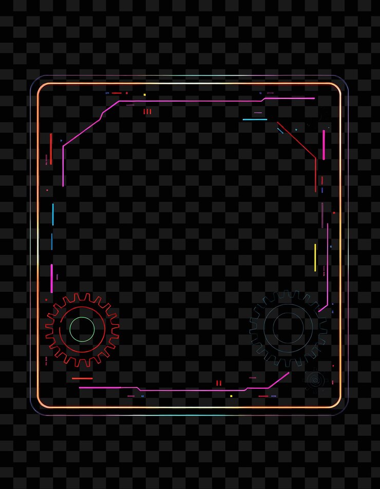 PSD a colorful design of a square with a frame that says quot the word quot on it