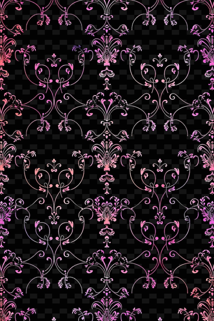 PSD a colorful design with a black background with a floral pattern