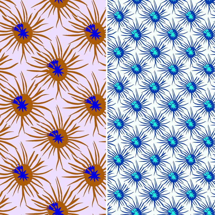 PSD a colorful design with the blue flowers on the left