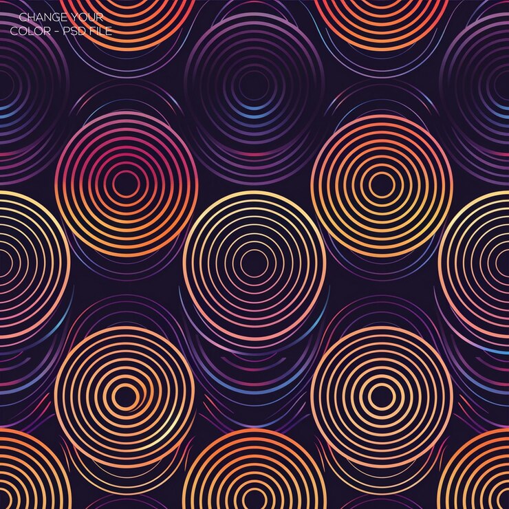 PSD a colorful design with circles in the middle
