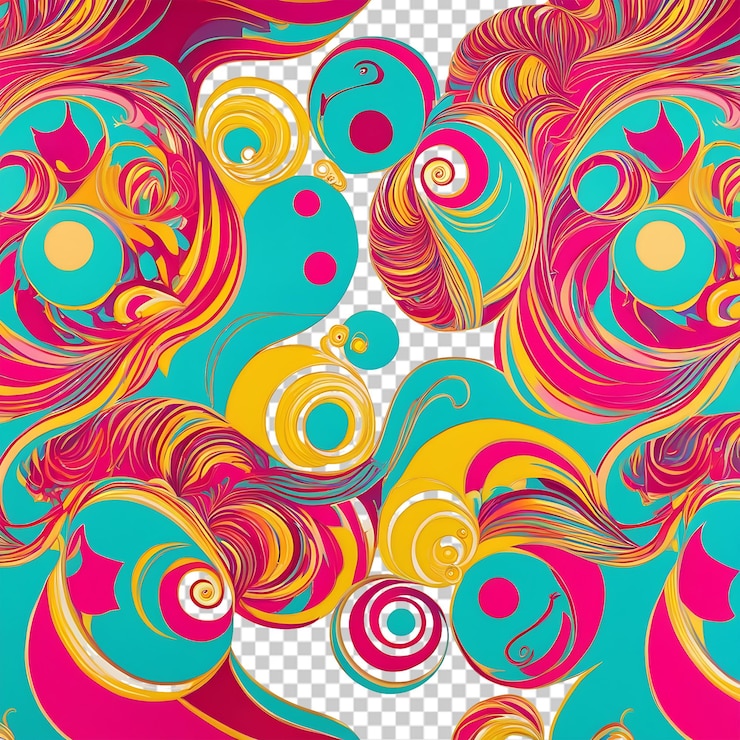 PSD colorful design with a lot of colors on it transparent background psd