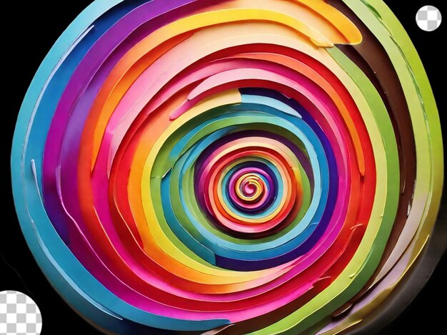 A colorful design with a spiral design png transparent