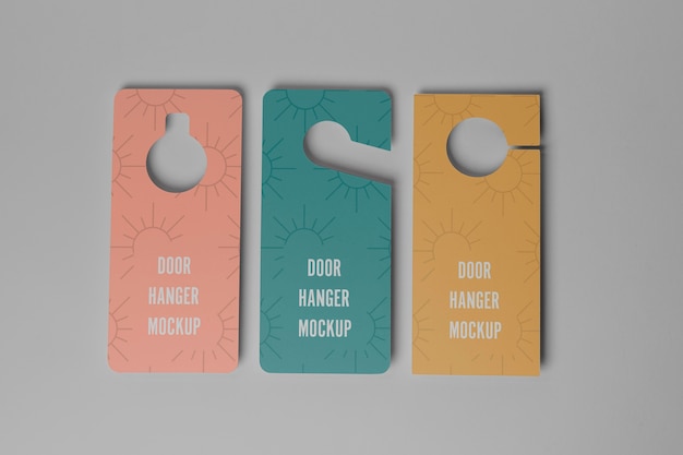 Colorful door hangers for privacy