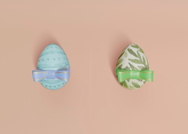 Colorful easter concept mock-up