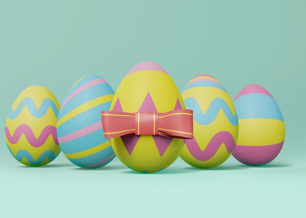 PSD mock-up colorato concetto di pasqua