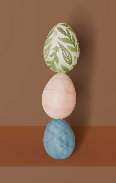 Colorful easter concept mock-up