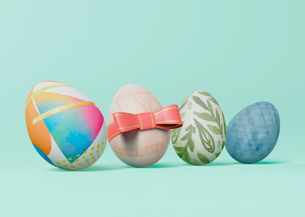 Colorful easter concept mock-up