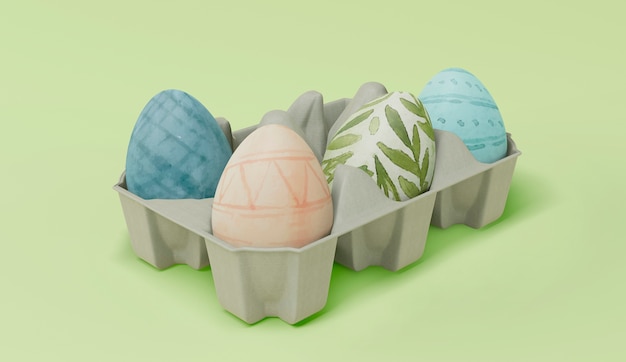 PSD colorful easter concept mock-up