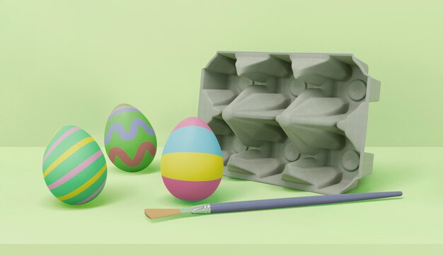 Colorful easter concept mock-up