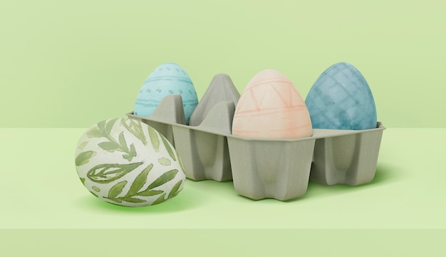 PSD colorful easter concept mock-up