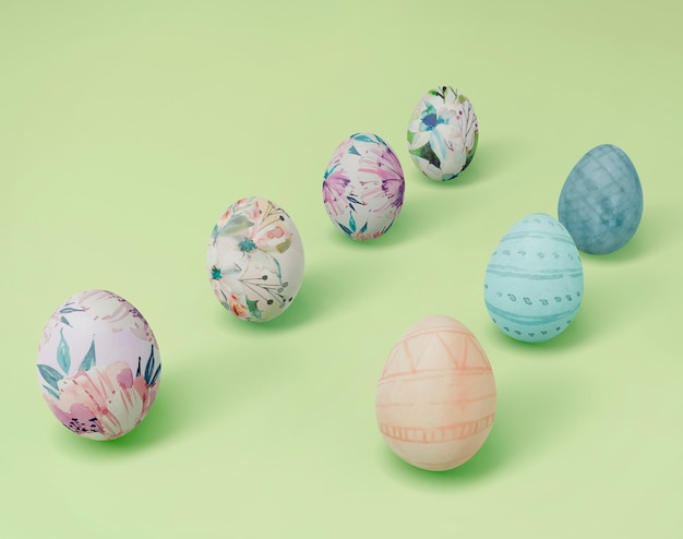 Colorful easter concept mock-up