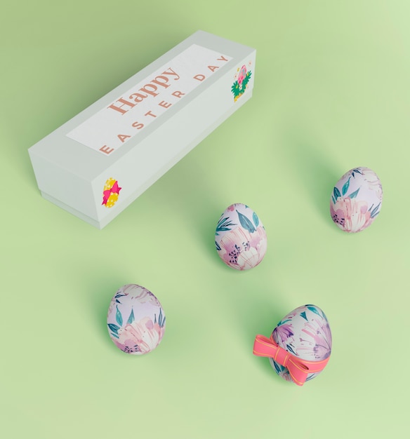 Colorful easter concept mock-up