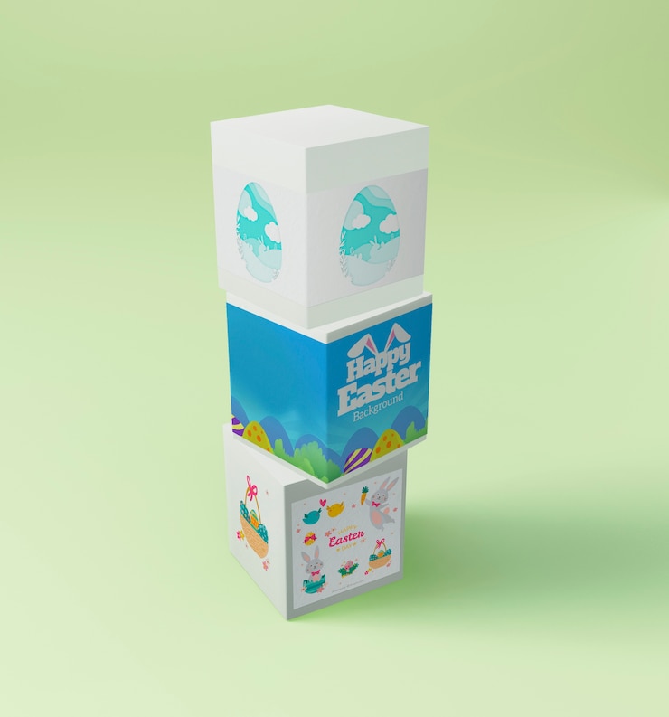 PSD colorful easter concept mock-up