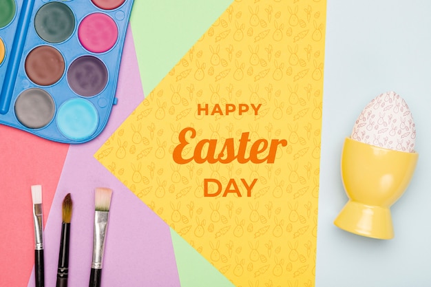 PSD colorful easter concept mock-up