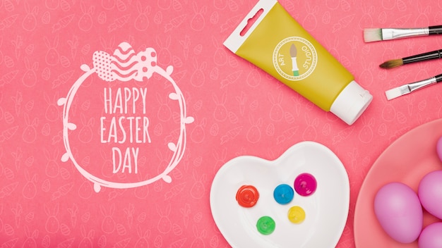 PSD colorful easter concept mock-up