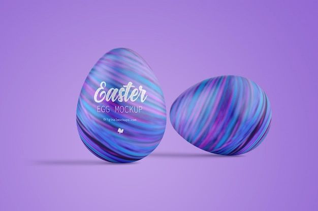 PSD colorful easter eggs mockup