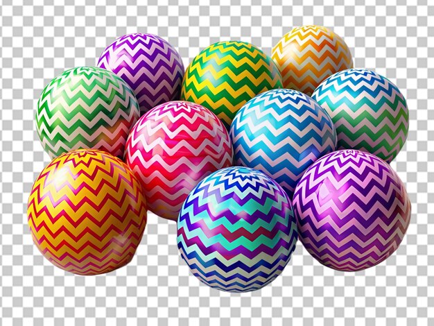 PSD colorful easter eggs