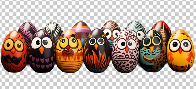 PSD colorful easter eggs