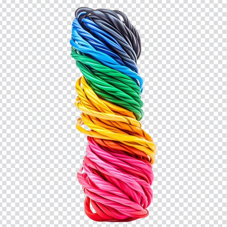 PSD colorful electric wires