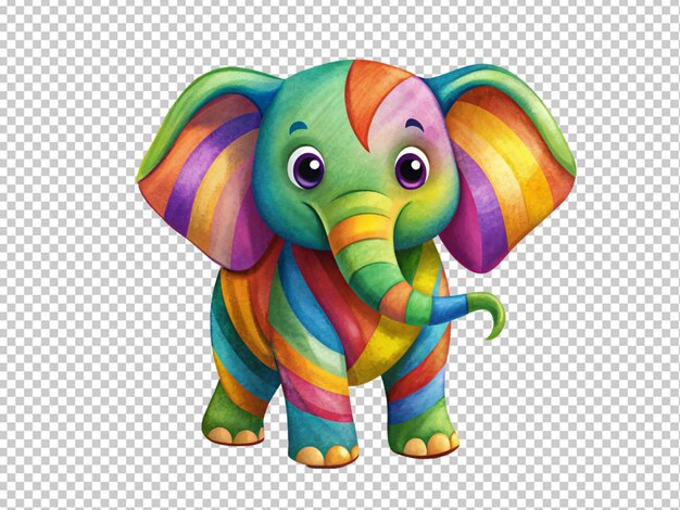 PSD colorful elephant