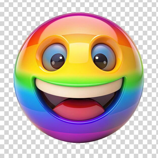 PSD emoji colorati che sorridono isolati su uno sfondo trasparente