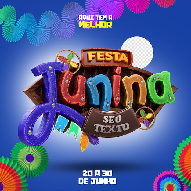 Красочный плакат Festa Junina для композиции