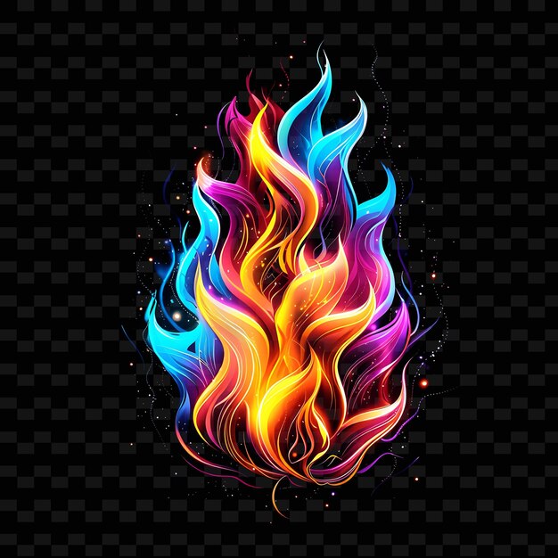 PSD a colorful fire abstract design with the words fire on it