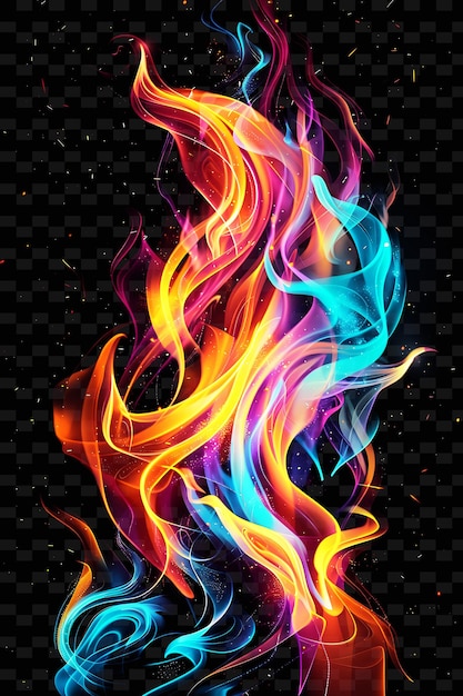 PSD a colorful fire with the words quot fire quot on the bottom