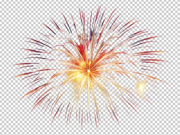 Colorful firework display