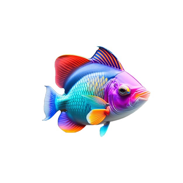 PSD colorful fish vector icon