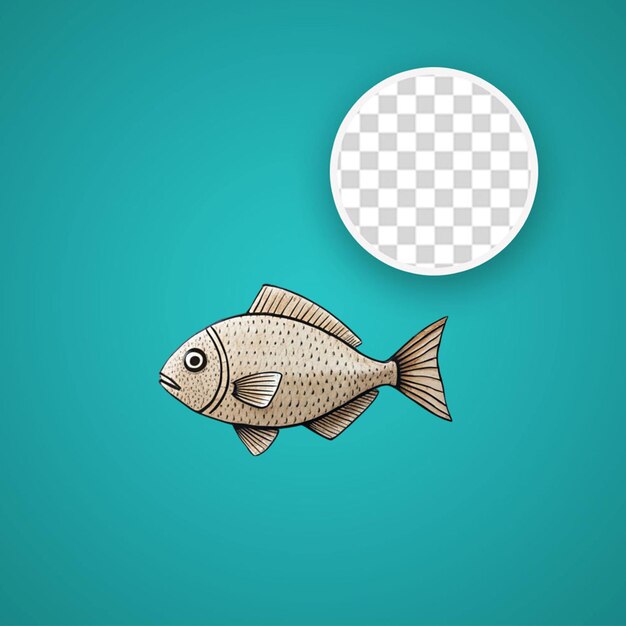 PSD colorful fish with white background