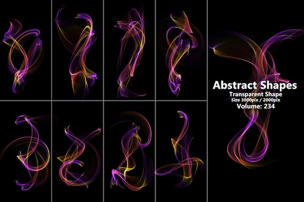 Colorful flames isolated