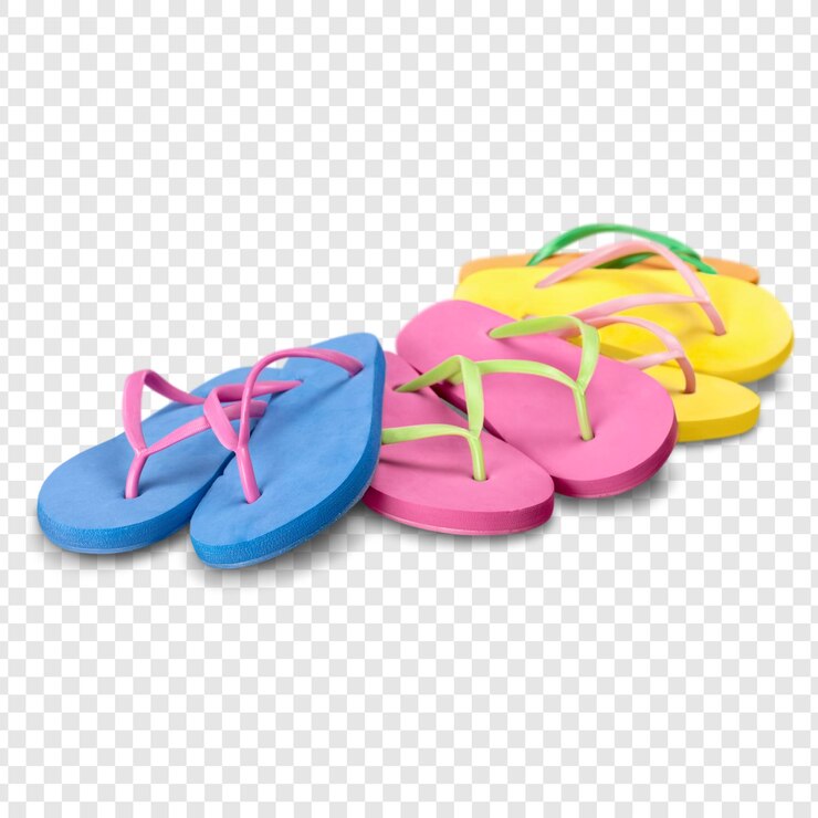 PSD colorful flipflops