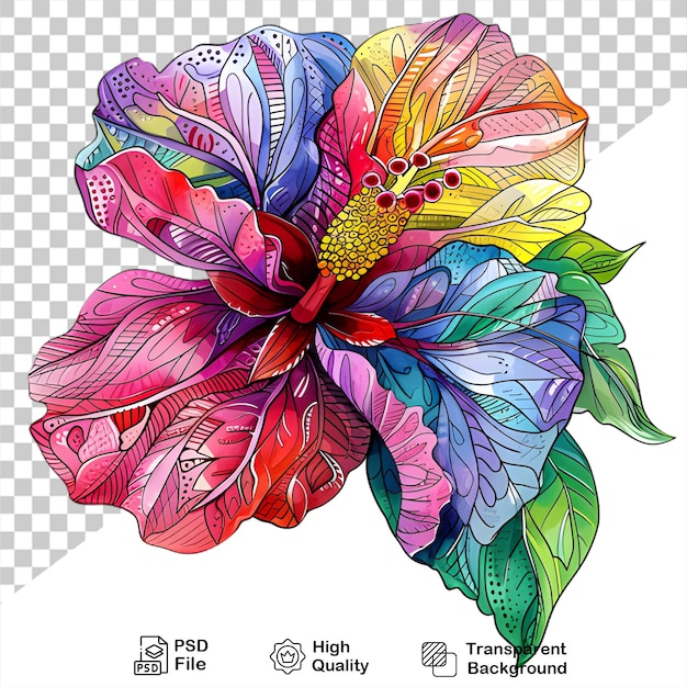 透明な背景に色とりどりの花のイラスト png ファイルを含みます