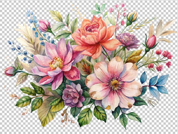 PSD un bouquet di fiori colorati