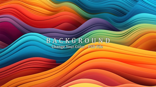 PSD colorful geometric background fluid shapes composition generative ai