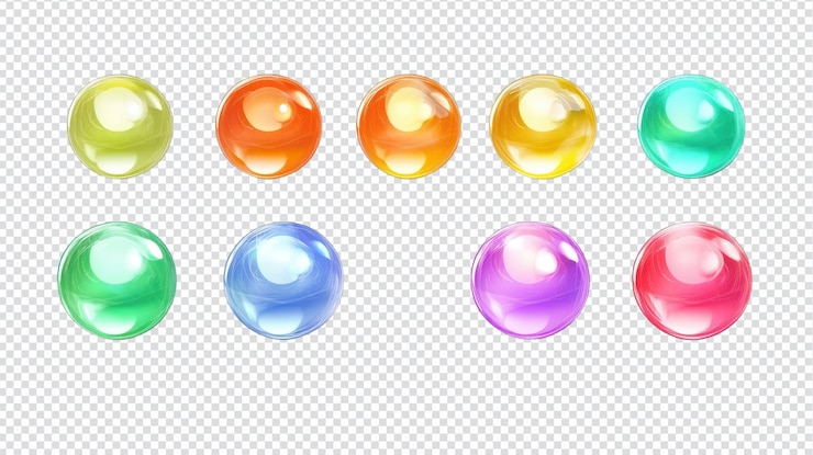 PSD クリエイティブなプロジェクトと愛好家のためのカラフルなガラスの大理石セット 装飾ゲームと工芸品に最適です