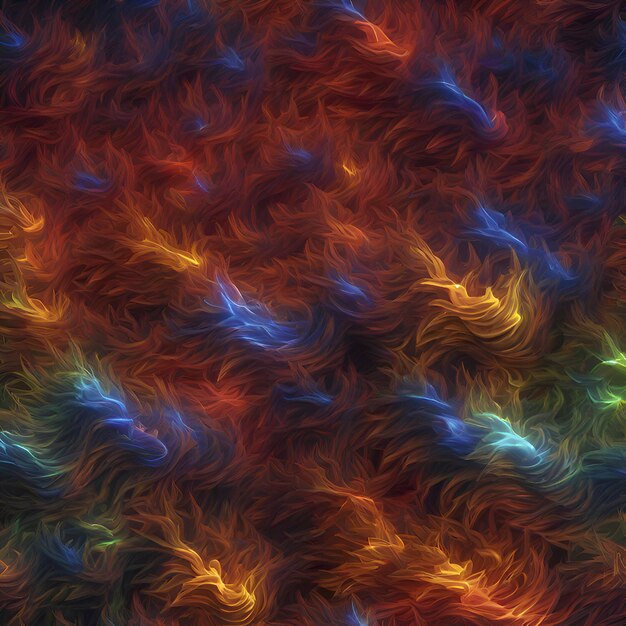 Colorful glowing fire aigenerated