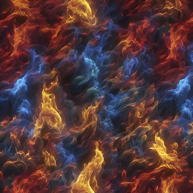 PSD colorful glowing fire aigenerated