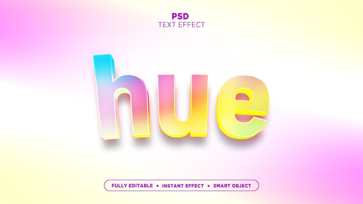 PSD a colorful gradient background with the word hu on it