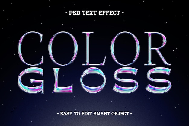 Colorful Gradient Chrome metallic Text Effect
