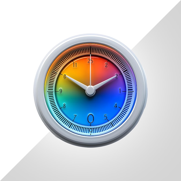colorful gradient clock