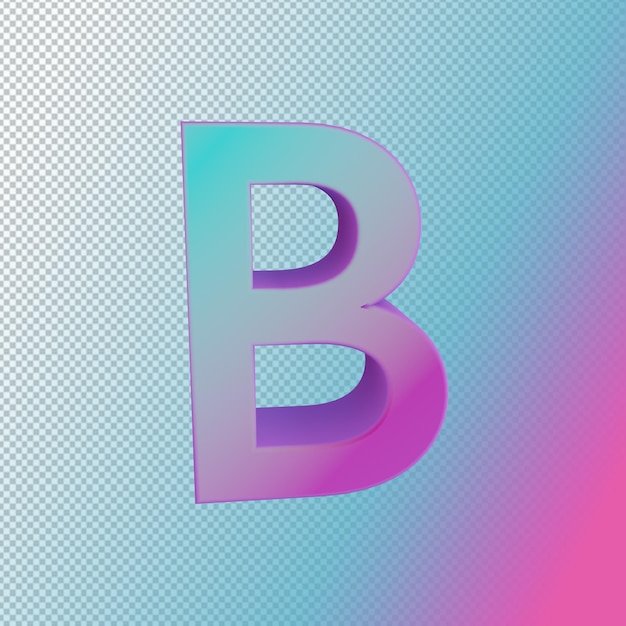 A colorful gradient letter b