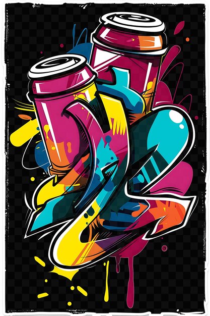 PSD a colorful graffiti art piece with the word quot spray quot on it